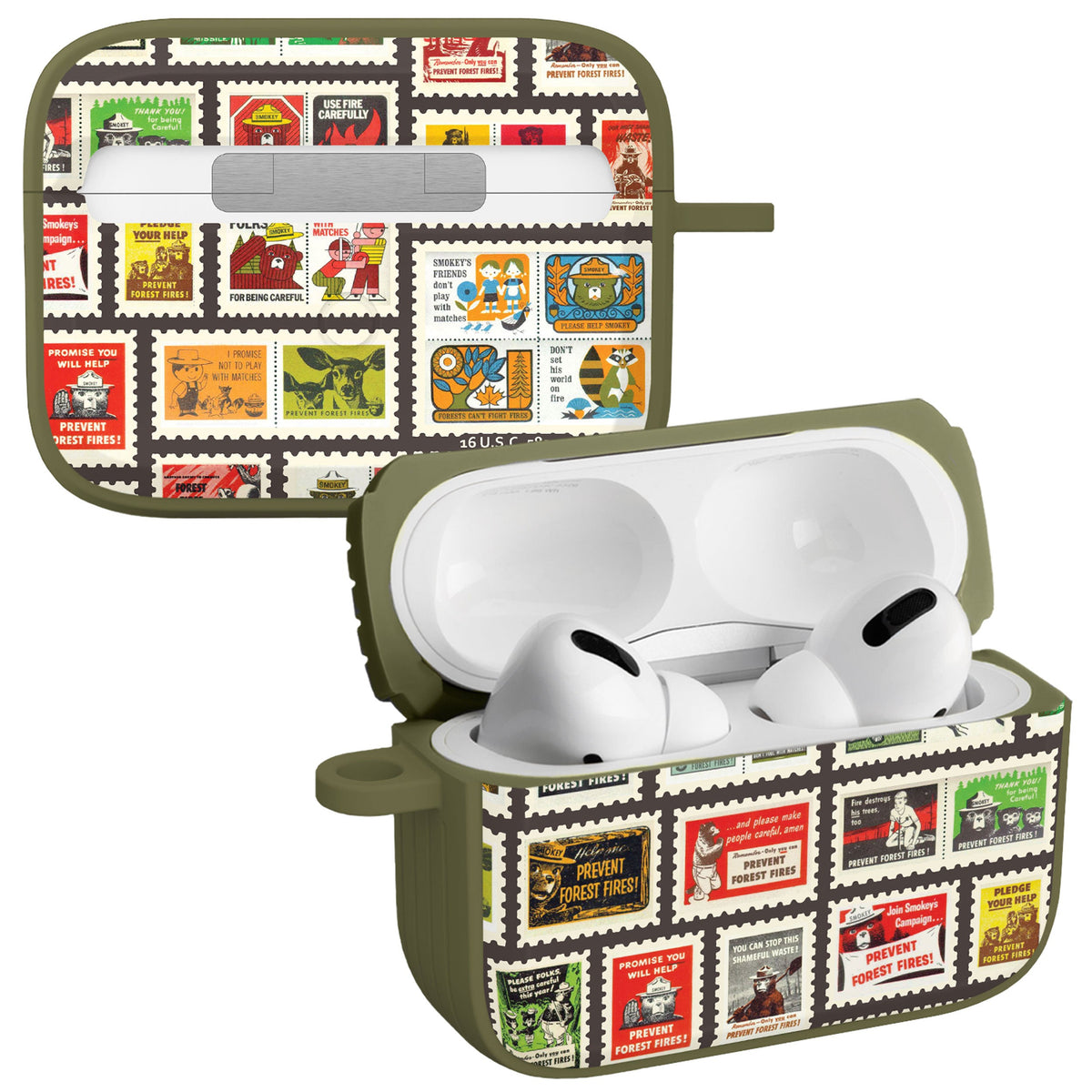 Smokey Bear Classic HDX Apple AirPods Pro 1 & 2 Case Cover