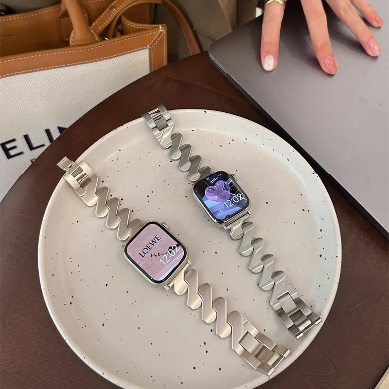 Steel Strap For Apple Watch Luxury Bracelet