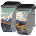 National Parks Denali HD Apple Watch Band - Arleathercraft 42/44/45/49mm(46mm Series 10) / Short