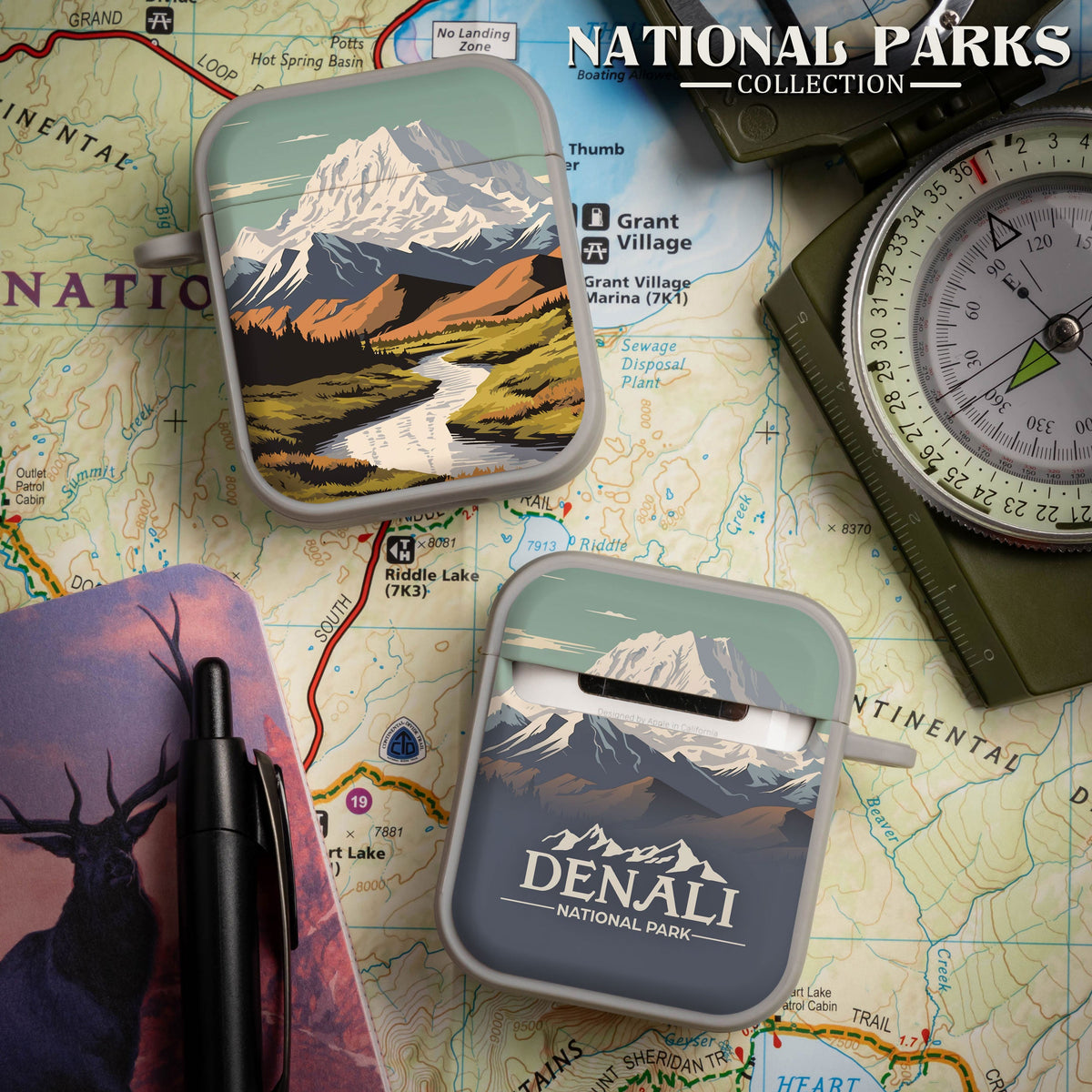 National Parks Denali HDX Apple Airpods Gen 1 & 2 Case Cover