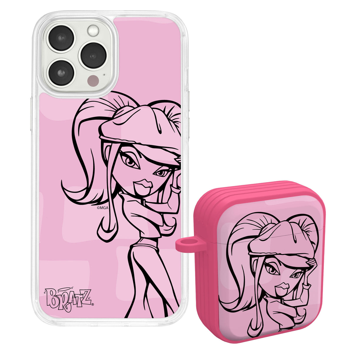 Bratz® Passion For Fashion HD Apple iPhone 14 Mag-Safe Phone Case and AirPods Gen 1 & 2 Combo Package