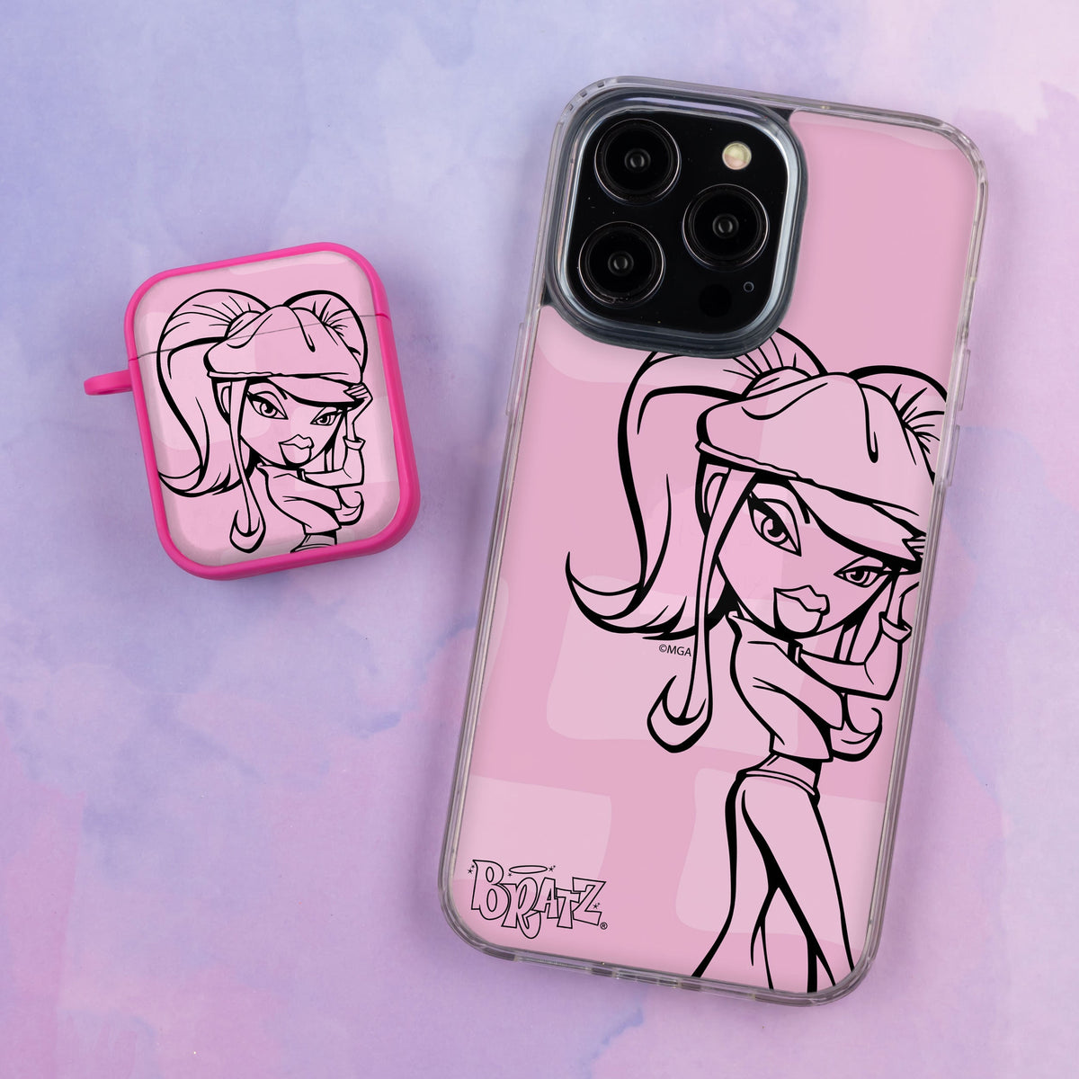 Bratz® Passion For Fashion HD Apple iPhone 14 Mag-Safe Phone Case and AirPods Gen 1 & 2 Combo Package