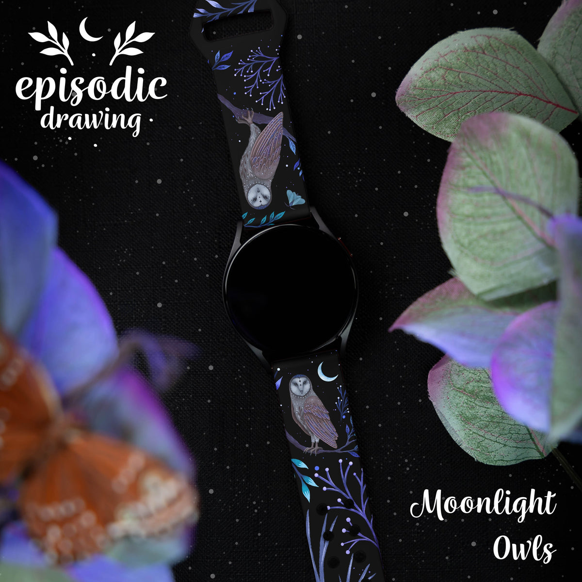 Episodic Drawing Enchanted Collection HD  Watchband for Samsung, Garmin, Fossil, and More