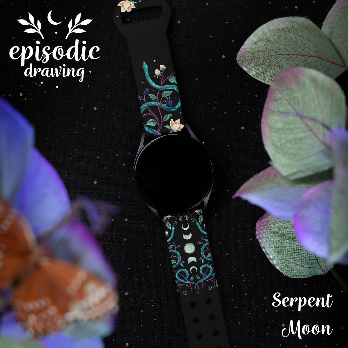 Episodic Drawing Enchanted Collection HD  Watchband for Samsung, Garmin, Fossil, and More