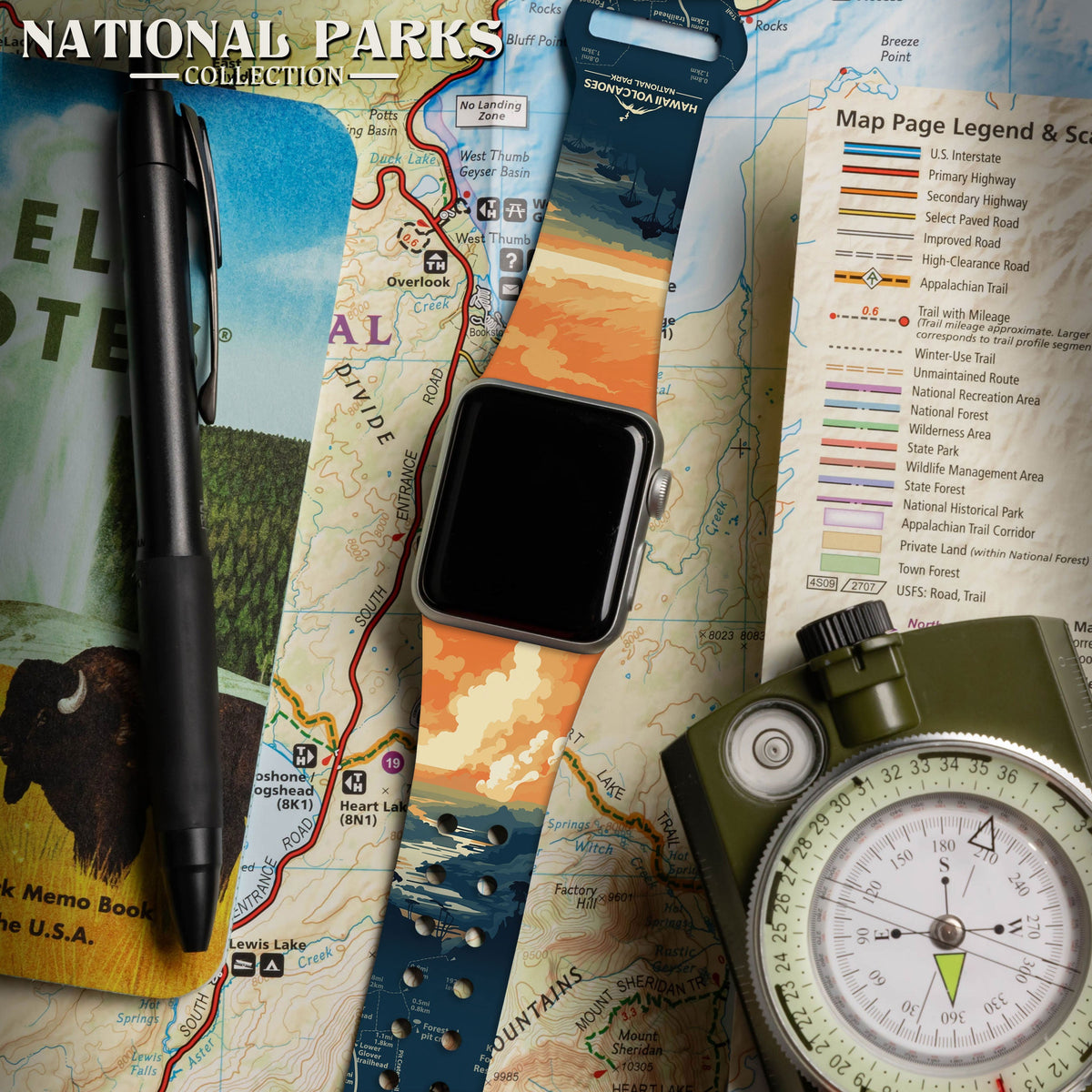 National Parks Hawaii Volcanoes HD Apple Watch Band