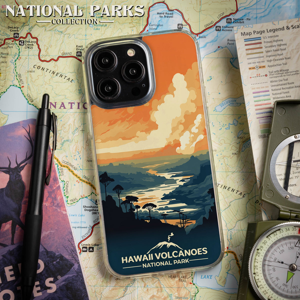 National Parks Hawaii Volcanoes HD Apple iPhone 13 Series Mag-Safe Phone Case