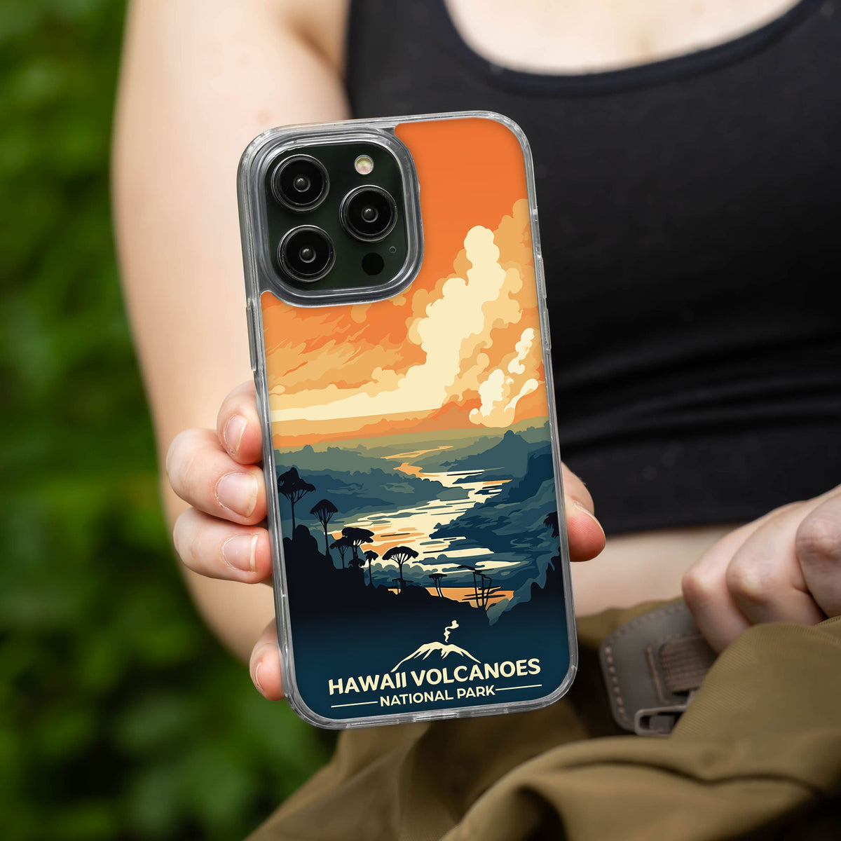 National Parks Hawaii Volcanoes HD Apple iPhone 15 Series Mag-Safe Phone Case