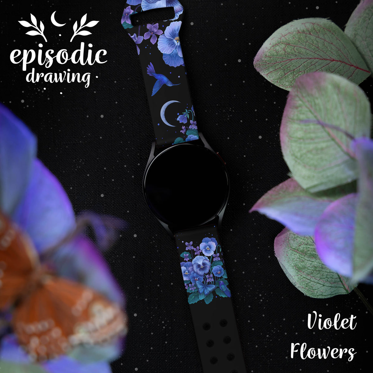 Episodic Drawing Enchanted Collection HD  Watchband for Samsung, Garmin, Fossil, and More