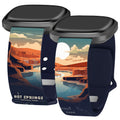 National Parks Hot Springs HD Fitbit Versa 3 & Sense 1 Watch Band - Arleathercraft Short