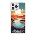 National Parks Hot Springs HD Apple iPhone 11 Series Phone Case - Arleathercraft Hot Springs / iPhone 11 Pro max