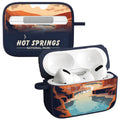National Parks Hot Springs HDX Apple Airpods Pro 1 & 2 Case Cover - Arleathercraft Hot Springs