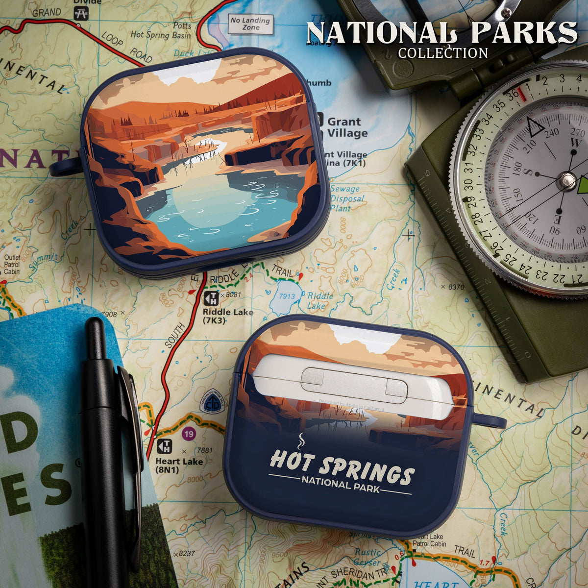 National Parks Hot Springs HDX Apple Airpods Gen 3 Case Cover