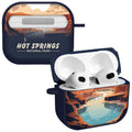 National Parks Hot Springs HDX Apple Airpods Gen 3 Case Cover - Arleathercraft Hot Springs