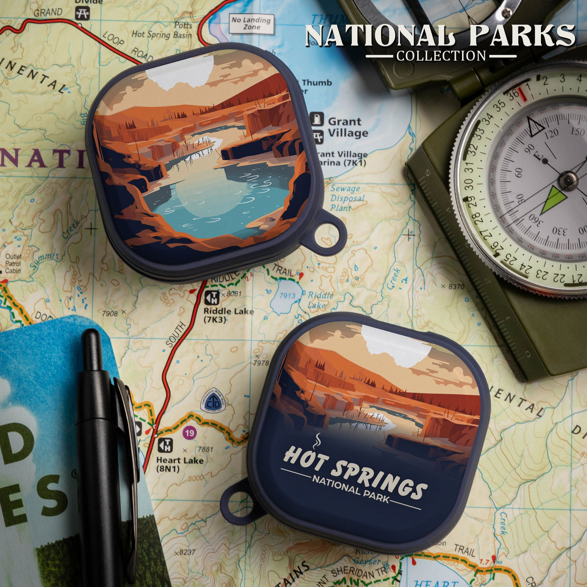 National Parks Hot Springs HDX Samsung Galaxy Buds Pro & Buds Live Case Cover