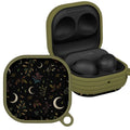 Episodic Drawing Enchanted Collection HDX Samsung Galaxy Buds Pro & Buds Live Case Cover - Arleathercraft Crescent Moon