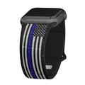 Law Enforcement HD Apple Watch Band - Arleathercraft Thin Blue Line / 38/40/41mm(42mm Series 10) / Short