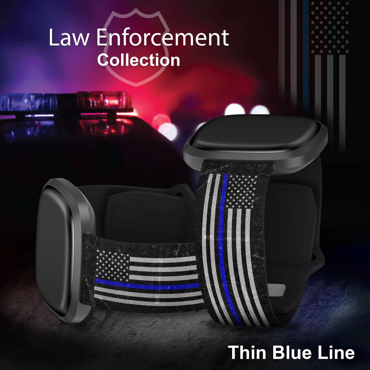 Law Enforcement HD Fitbit Versa 3 and Sense 1 Watch Band