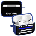 Law Enforcement HDX Apple AirPods Pro 1 & 2 Case Cover - Arleathercraft Blue Flag