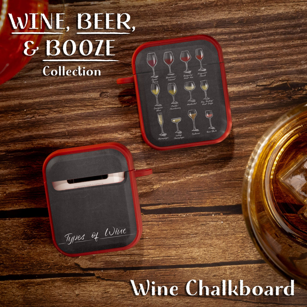 Wine, Beer, & Booze HDX Apple AirPods Gen 1 & 2 Case Cover