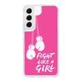 Breast Cancer Awareness HD Samsung Galaxy S22 Series Phone Case - Arleathercraft Fight Like A Girl / Galaxy S22 Plus