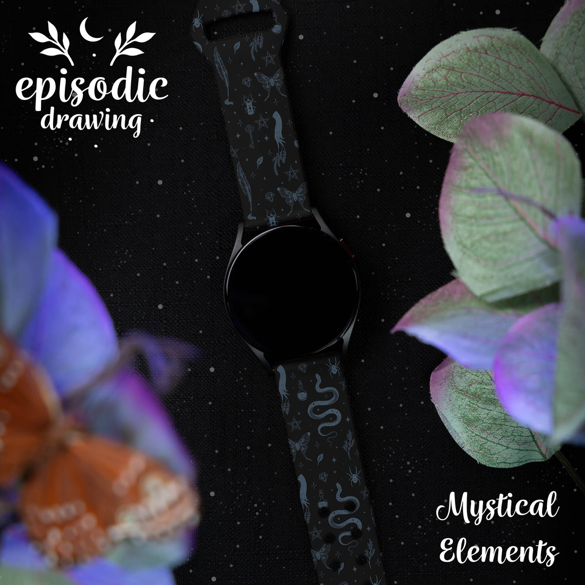 Episodic Drawing Enchanted Collection HD  Watchband for Samsung, Garmin, Fossil, and More