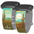 National Parks Saguaro HD Fitbit Versa 3 & Sense 1 Watch Band - Arleathercraft Short