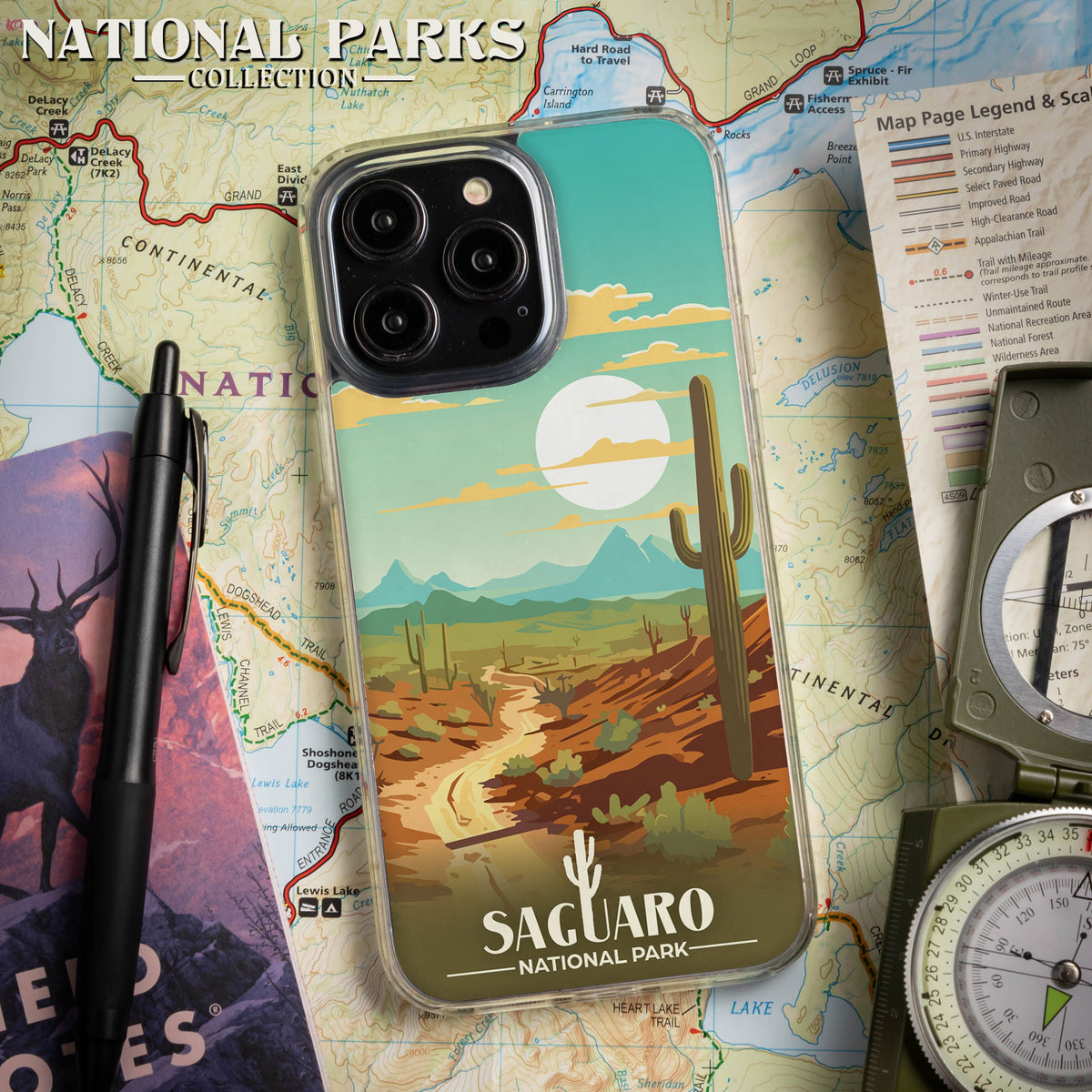 National Parks Saguaro HD Apple iPhone 14 Series Mag-Safe Phone Case