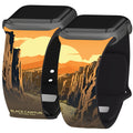 National Parks Black Canyon HD Fitbit Versa 3 & Sense 1 Watch Band - Arleathercraft Short