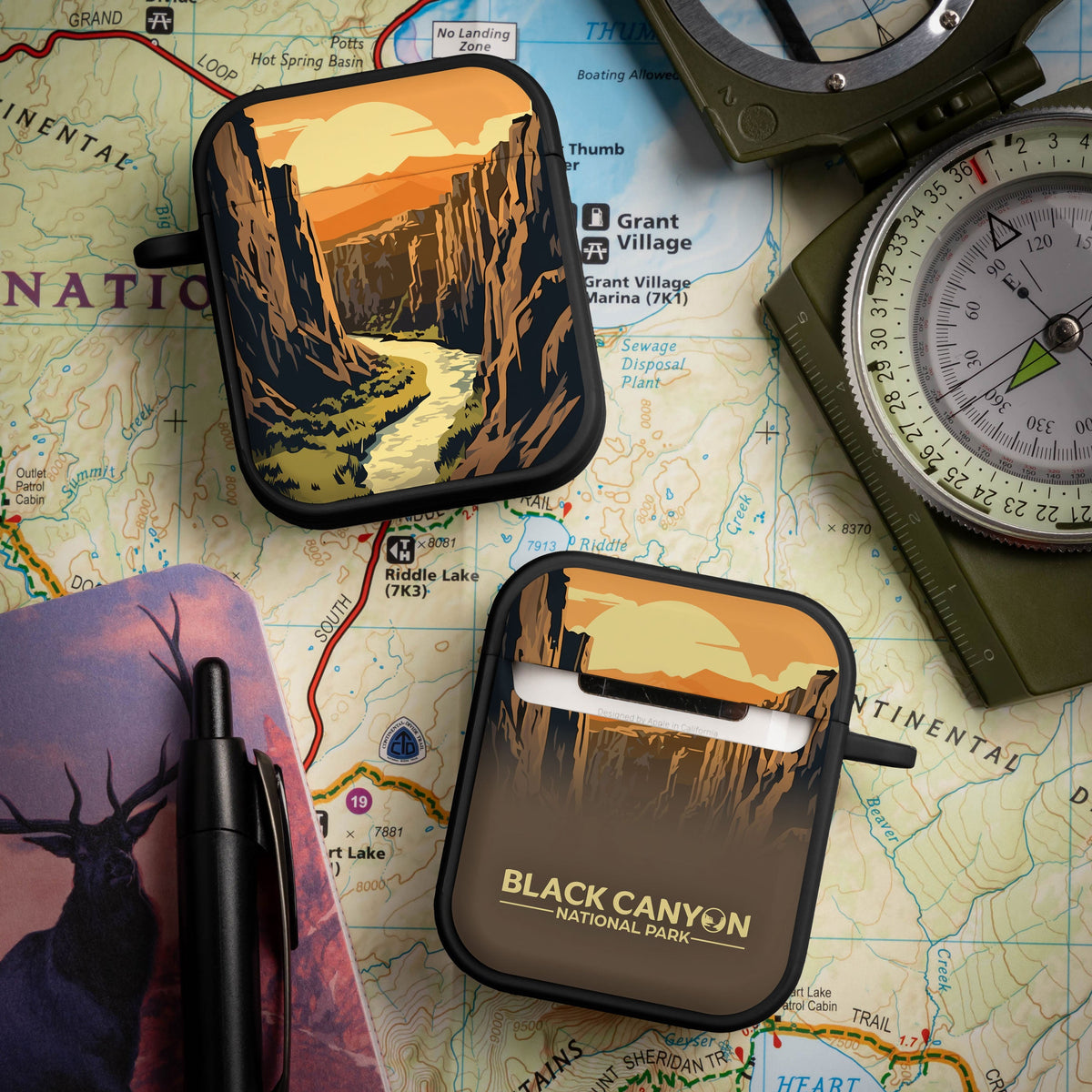 National Parks Black Canyon HDX Apple Airpods Gen 1 & 2 Case Cover