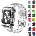 Sport Apple Watch Band+Case - Arleathercraft Transparent / 38
