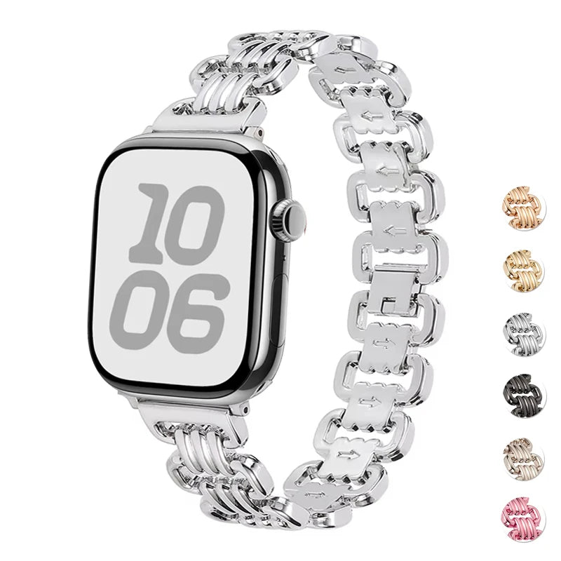 Stainless Steel Apple Watch Strap Series 10/9/8/7/6/5/4/ SE / Ultra 8 1/2