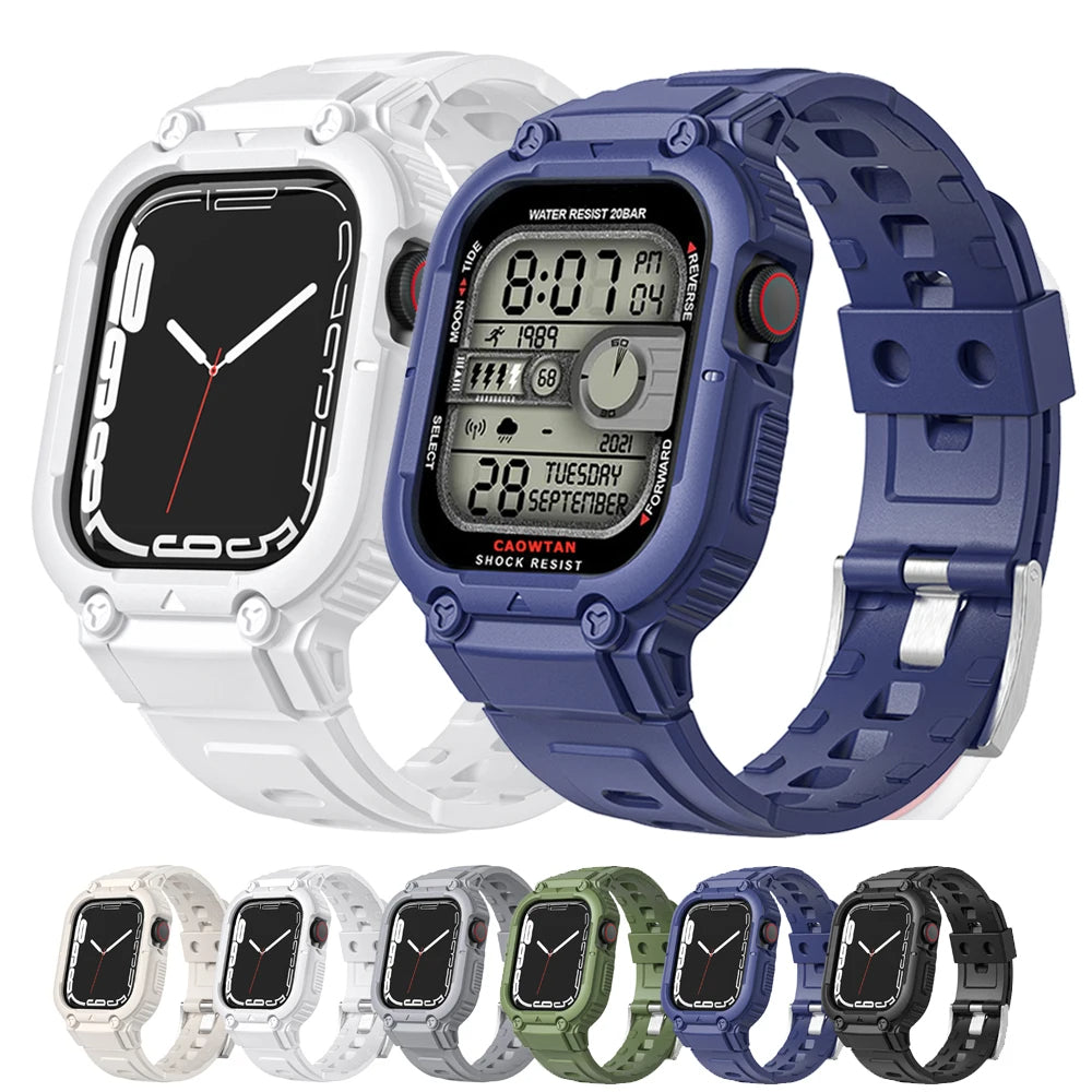 Sport Clear Apple Watch Band+Case