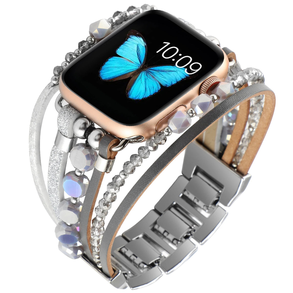 Perlenbesetztes Apple Watch Band