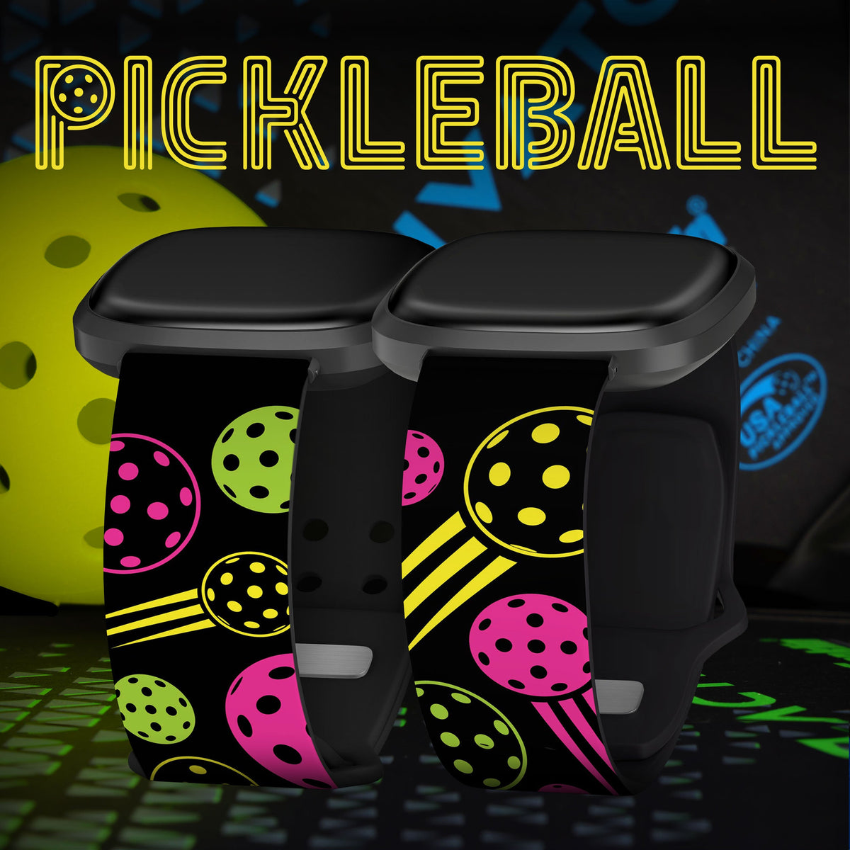 Pickleball HD Fitbit Versa 3 & Sense 1 Watch Band