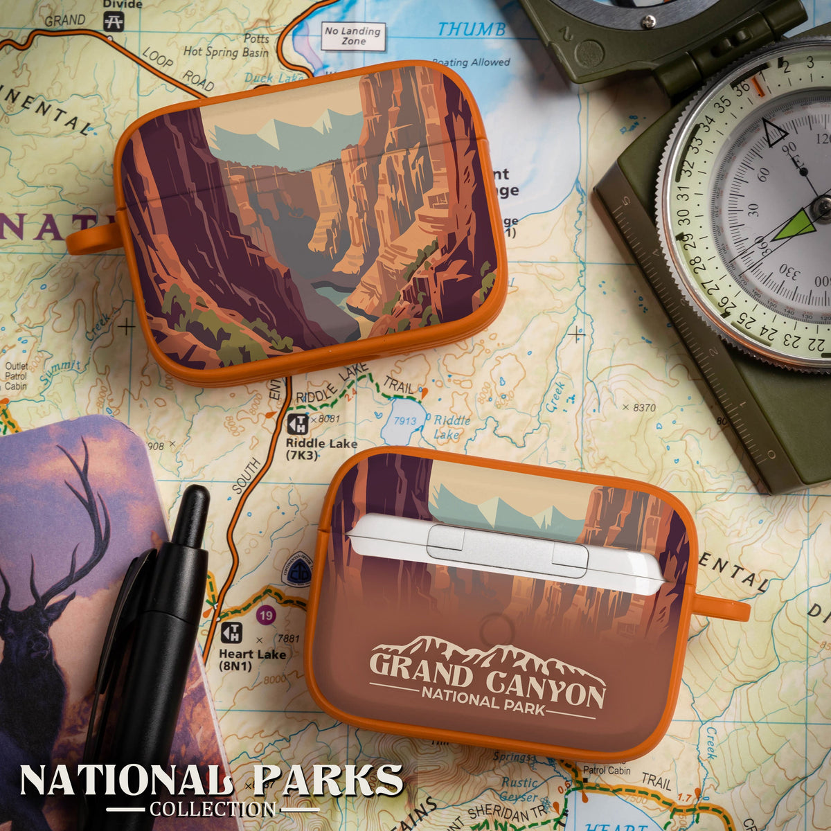 National Parks Grand Canyon HDX Apple Airpods Pro 1 & 2 Case Cover