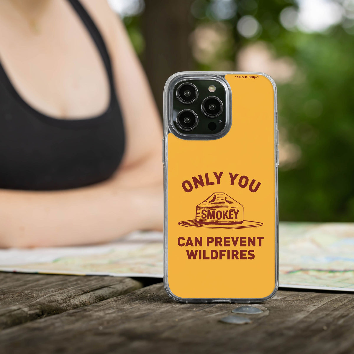 Smokey Bear Classic HD Apple iPhone 15 Series Mag-Safe Phone Case