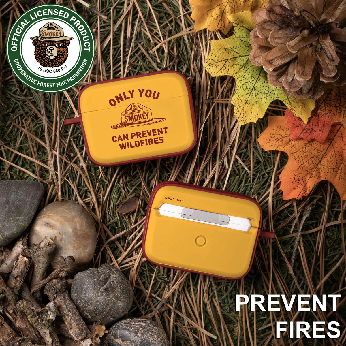 Smokey Bear Classic HDX Apple AirPods Pro 1 & 2 Case Cover
