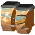 National Parks Indiana Dunes HD Fitbit Versa 3 & Sense 1 Watch Band - Arleathercraft Short