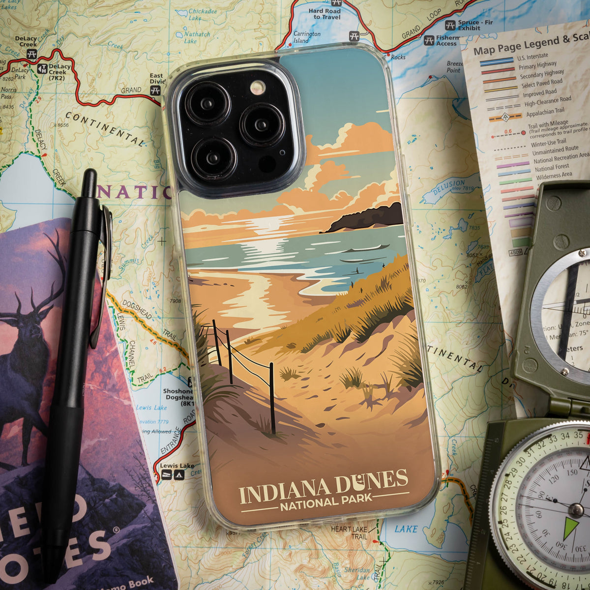 National Parks Indiana Dunes HD Apple iPhone 13 Series Mag-Safe Phone Case