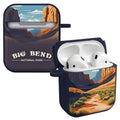 National Parks Big Bend HDX Apple Airpods Gen 1 & 2 Case Cover - Arleathercraft Big Bend