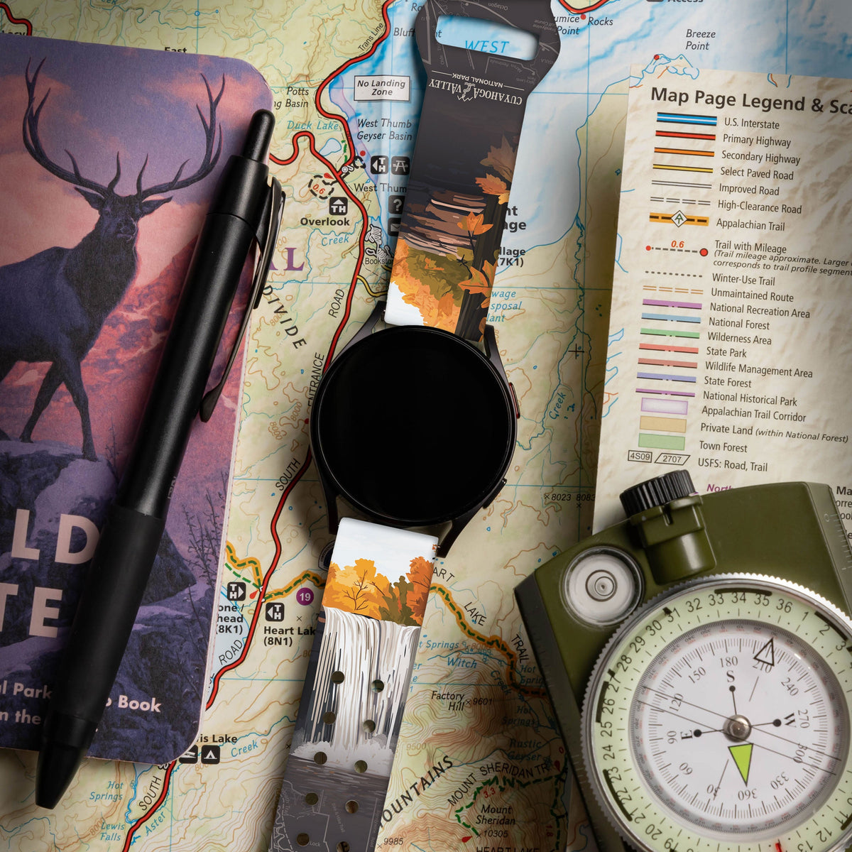 National Parks Cuyahoga Valley HD  Watchband for Samsung, Garmin, Fossil, and More