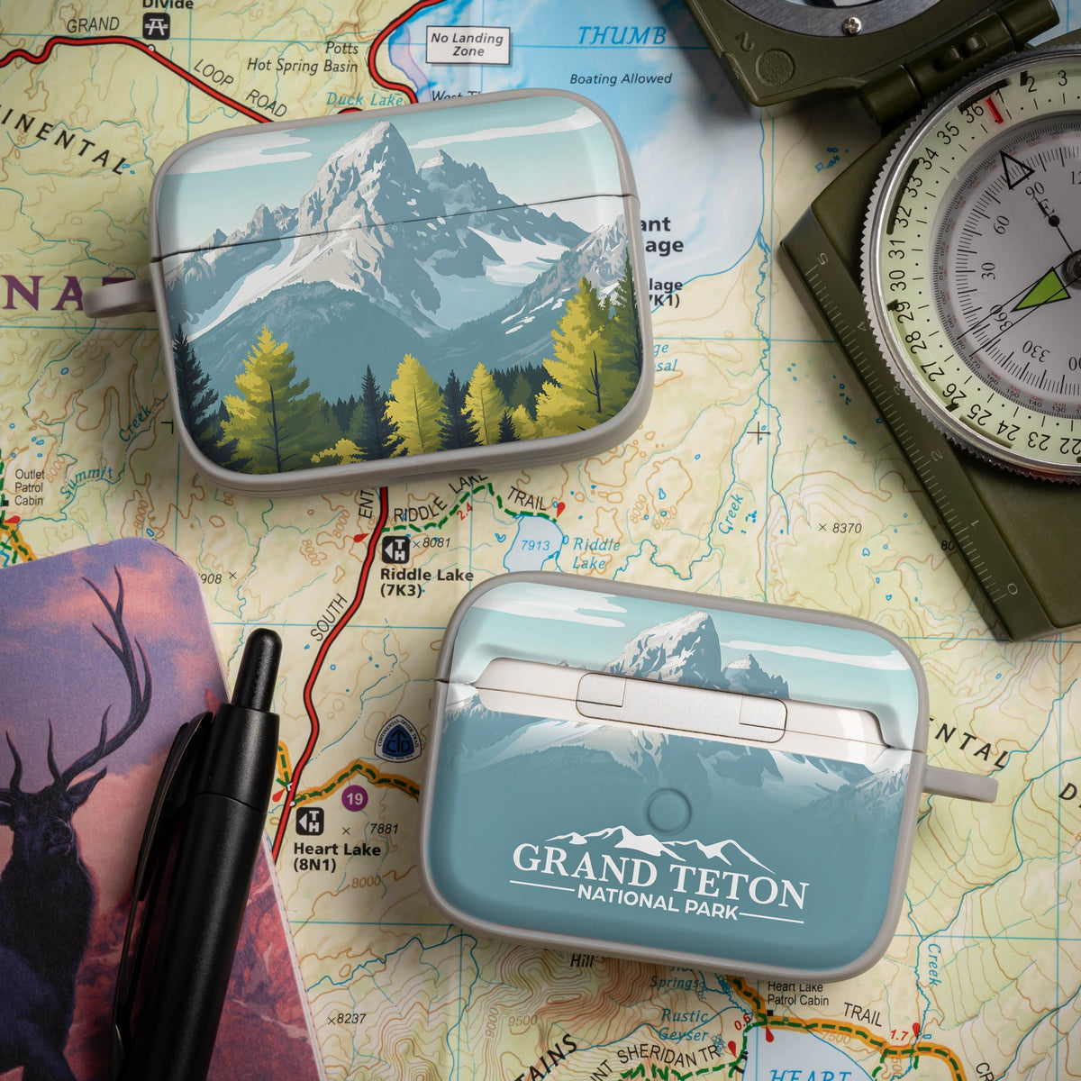 National Parks Grand Teton HDX Apple Airpods Pro 1 & 2 Case Cover