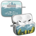 National Parks Grand Teton HDX Apple Airpods Pro 1 & 2 Case Cover - Arleathercraft Grand Teton