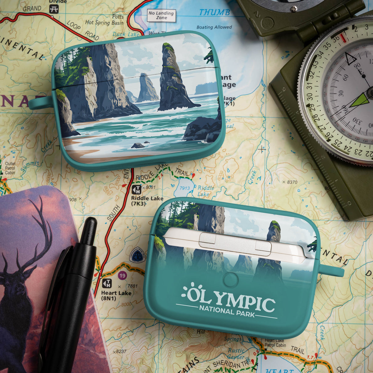 National Parks Olympic HDX Apple Airpods Pro 1 & 2 Case Cover