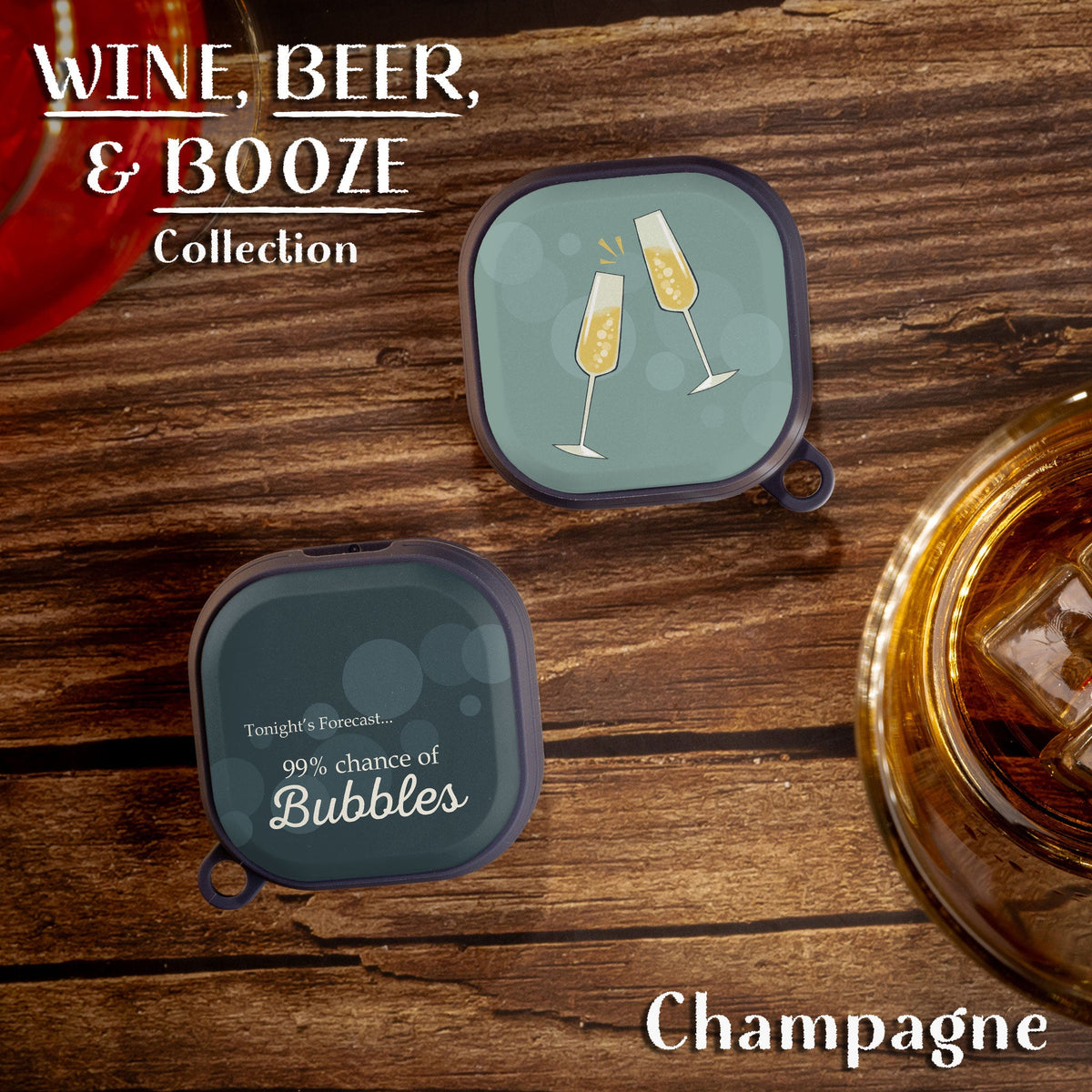 Wine, Beer, & Booze HDX Samsung Galaxy Buds Pro & Buds Live Case Cover