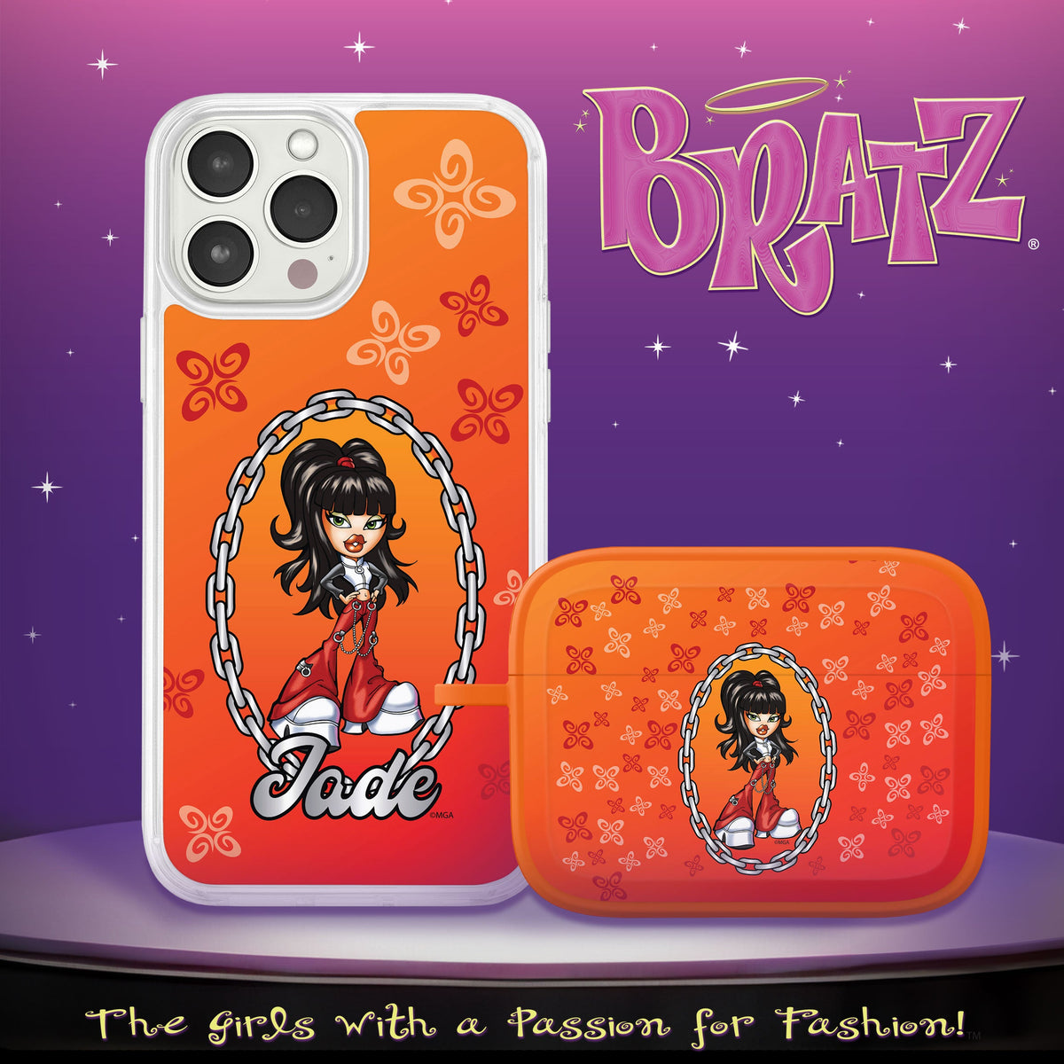 Bratz® Passion For Fashion HD Apple iPhone 12 Mag-Safe Phone Case and AirPods Pro Combo Package