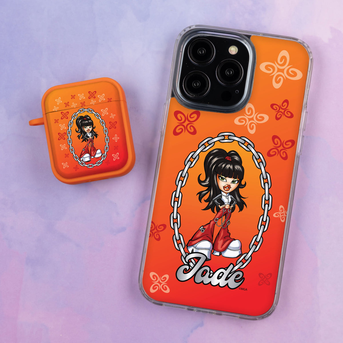 Bratz® Passion For Fashion HD Apple iPhone 15 Mag-Safe Phone Case and AirPods Gen 1 & 2 Combo Package