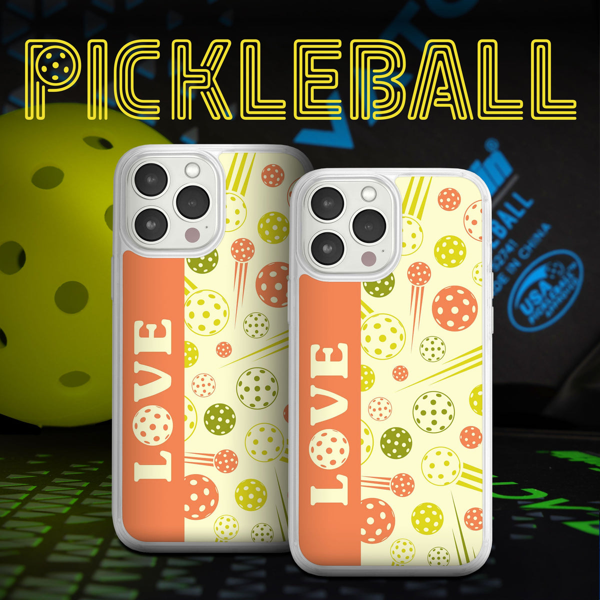 Pickleball HD Apple iPhone 14 Series Mag-Safe Phone Case