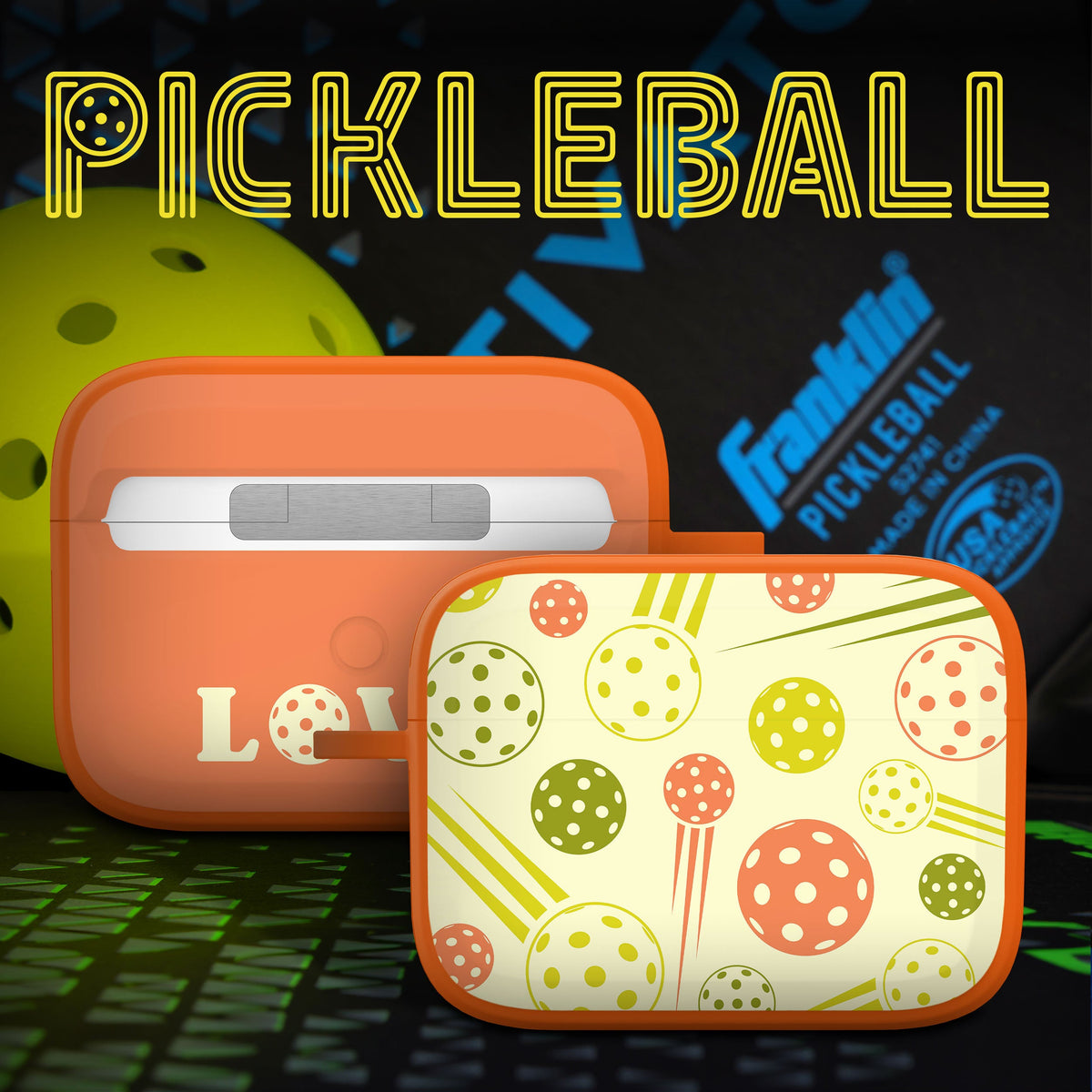 Pickleball HDX Apple AirPods Pro 1 & 2 Case Cover