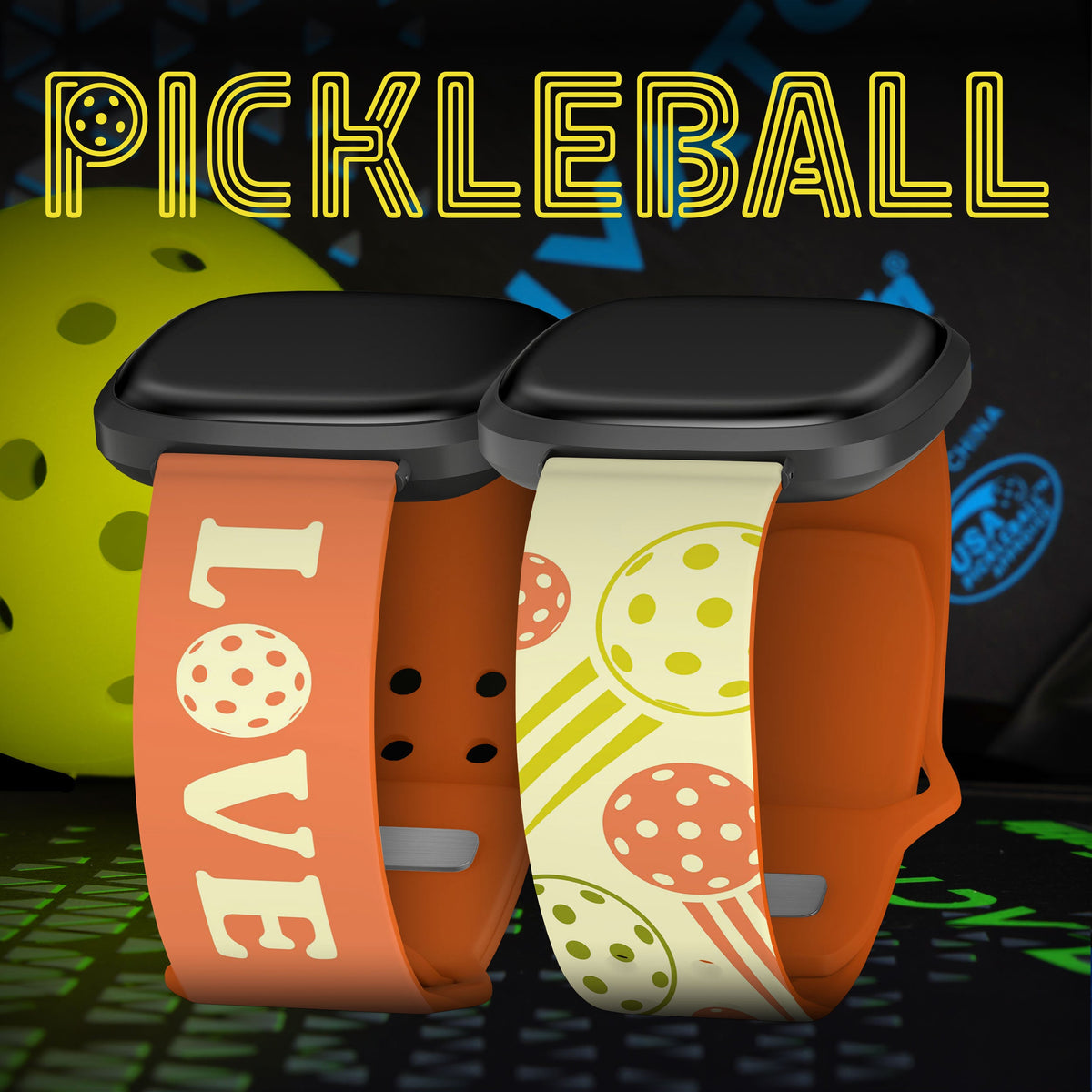 Pickleball HD Fitbit Versa 3 & Sense 1 Watch Band
